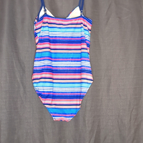 Time and Tru multicolor striped women's swimsuit - Picture 2 of 6